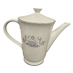 Lenox Charleston Coffee Teapot w/ Lid Floral 8.5" H